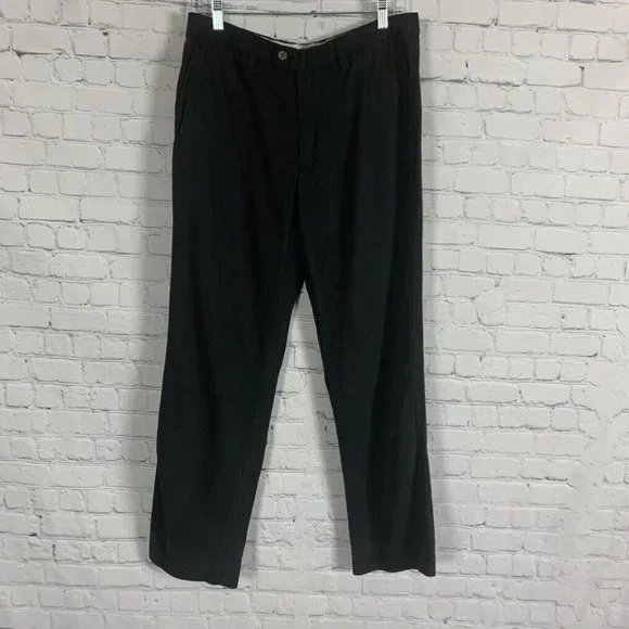 blue dress for baby girl Vintage 70s Straight Leg Dress Pants (34 x 30) – Rebalance Vintage main image 1